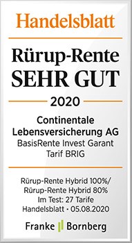 ruerup-rente-2020-sehrgut Rürup Rente Altersvorsorge - sehr gut für die Continentale Versicherung